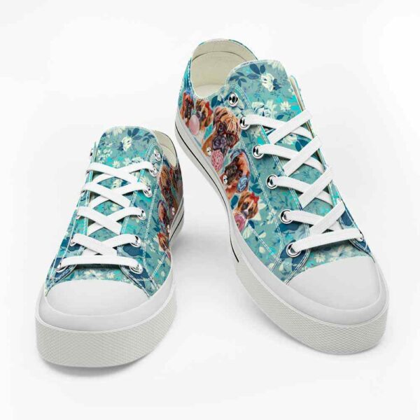 LTS-U-Dog-BF-Boxer-220124VY10 @ Boxer Blue Flower-Boxer Candy Flower Low Top Shoes