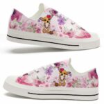 LTS-U-Dog-WF-CHua-220124VY10 @ Chihuahua Wear Flowe-Chihuahua Wear Flowers Pink Low Top Shoes