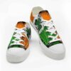 LTS-U-Ctry-SC-Irsh-220124VY10 @ Irish Sharmrock Cracke-Irish Ireland Flag Cracked Low Top Shoes