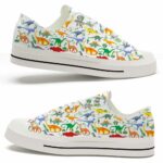 LTS-U-Ani-PP-Dino-220124VY10 @ Dinosaur Pattern Plan-Dinosaur Pattern Plants Low Top Shoes