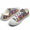 LTS-U-Ani-OP-Cow-220124NA10 @ Cow Oil Paintin-Cow Oil Painting Low Top Shoes
