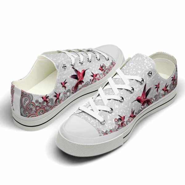 LTS-U-Ani-PF-Hmbd-220124VY10 @ Hummingbird Paisley Flower-Hummingbird Paisley Flower P Low Top Shoes