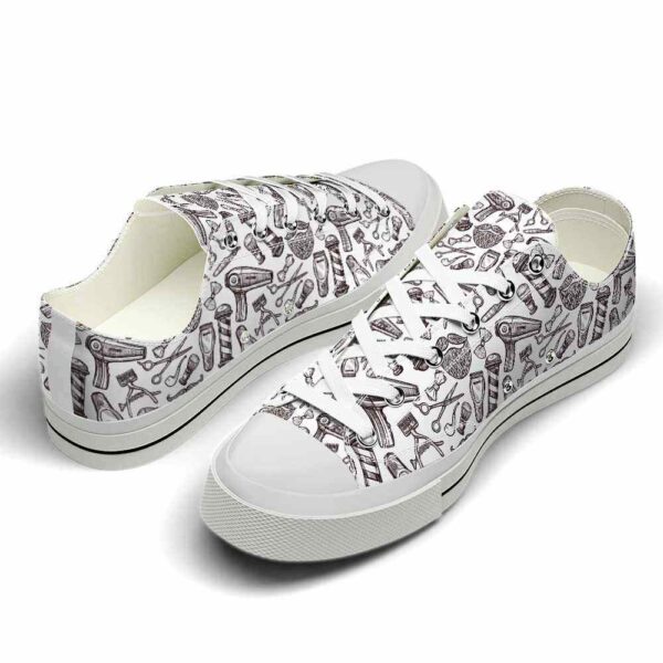 LTS-U-Job-RP-Hsty-220124NA10 @ Barber Retro Patter-Hairstylist Retro Pattern Low Top Shoes