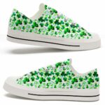LTS-U-Ctry-SP-Irsh-220124VY10 @ Irish Sharmrock Patter-Irish Green Clover Pattern Low Top Shoes