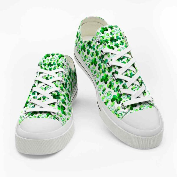 LTS-U-Ctry-SP-Irsh-220124VY10 @ Irish Sharmrock Patter-Irish Green Clover Pattern Low Top Shoes
