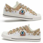 LTS-U-Dog-MG-Gore-220124VY10 @ Golden Retriever Mandala Gol-Golden Retriever Gold Mandala Low Top Shoes