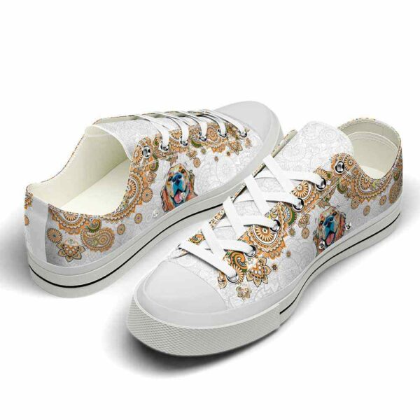 LTS-U-Dog-MG-Gore-220124VY10 @ Golden Retriever Mandala Gol-Golden Retriever Gold Mandala Low Top Shoes