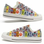 LTS-U-Job-LP-DogT-220124NA10 @ Dog Trainer License Plat-Pet Trainer License Plate Low Top Shoes