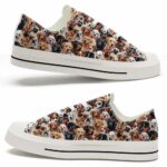 LTS-U-Dog-LOP-Dog-220124VY10 @ Dog Lots Of Pe-Dog Dogs Collection Pattern Low Top Shoes