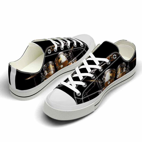 LTS-U-Hobb-DBB-Drum-220124NA10 @ Drum Black B-Drum Black Background Low Top Shoes
