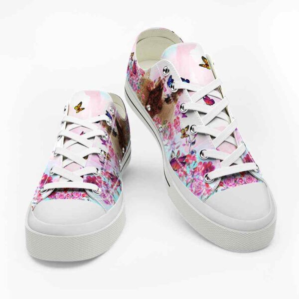 LTS-U-Ani-BF-Cikn-220124VY10 @ Chicken Butterfly Flower-Chicken Butterfly Flower Low Top Shoes