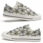 LTS-U-Ani-DP-Bee-220124VY10 @ Bee Daisy Patter-Bee Daisy Pattern Low Top Shoes