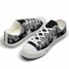 LTS-U-Ani-MBW-Fox-220124VY10 @ Fox Mandala Black Whit-Fox Black White Mandala Low Top Shoes