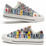 LTS-U-Hobb-LP-Blet-220124NA10 @ Ballet License Plat-Ballet Dancer Live Love Dance License Plate Low Top Shoes