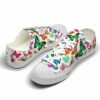 LTS-U-Ani-CP-Butter-220124NA10 @ Butterfly Colorful Patter-Butterfly Colorful Pattern Low Top Shoes