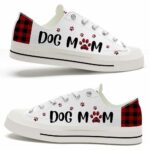 LTS-U-Dog-MR-Dog-220124VY10 @ Dog Mom Re-Dog Black Red Paws Low Top Shoes