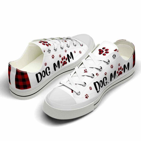 LTS-U-Dog-MR-Dog-220124VY10 @ Dog Mom Re-Dog Black Red Paws Low Top Shoes
