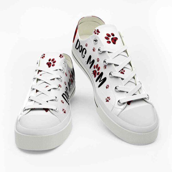 LTS-U-Dog-MR-Dog-220124VY10 @ Dog Mom Re-Dog Black Red Paws Low Top Shoes