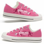 LTS-U-Hobb-TP-Bwl-220124VY10 @ Bowling Typo Pin-Bowling Pink Typography Low Top Shoes