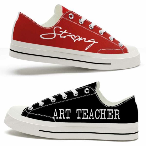 LTS-U-Job-SRB-Atcr-220124NA10 @ Art Teacher Strong Red Blac-Art Teacher Strong Black Red Low Top Shoes