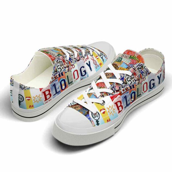 LTS-U-Job-LP-Blg-220124NA10 @ Biology License Plat-Biologist License Plate Low Top Shoes