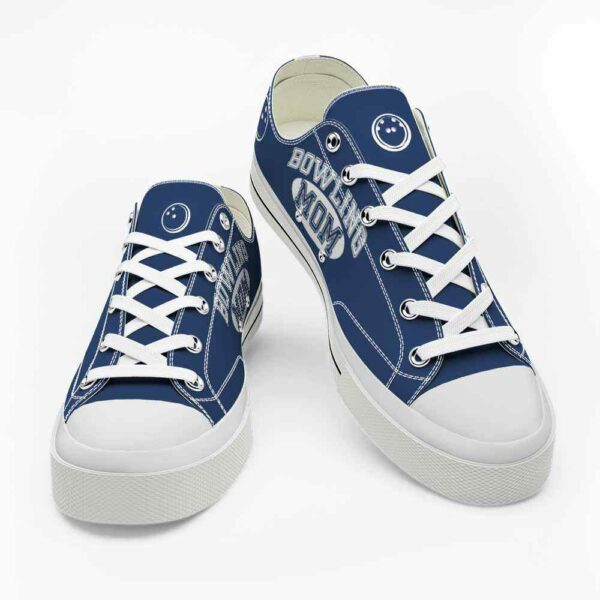 LTS-U-Hobb-MB-Bwl-220124VY10 @ Bowling Mom Bal-Bowling Ball Navy Background Low Top Shoes