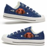 LTS-U-Dog-JZ-Dach-220124NA10 @ Dachshund Jean Zi-Dachshund Zipper Jeans Low Top Shoes