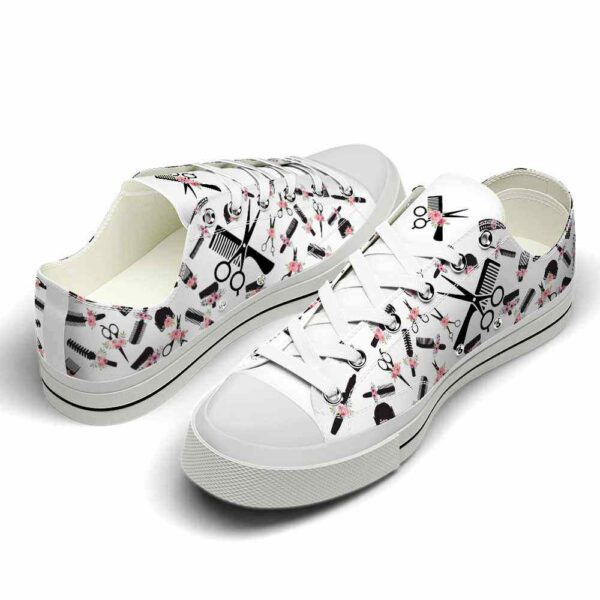 LTS-U-Job-FTP-Hsty-220124VY10 @ Hairstylist Flowers Tool Patter-Hairstylist Flowers Tools Pattern Low Top Shoes