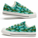 LTS-U-Ani-WG-Drgf-220124VY10 @ Dragonfly Wing Gree-Dragonfly Green Scale Wing Low Top Shoes