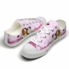 LTS-U-Ani-PF-Gpig-220124VY10 @ Guinea Pig Pink Flora-Guinea Pig Pink Flowers Low Top Shoes