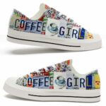 LTS-U-Hobb-LP-Cfee-220124NA10 @ Coffee License Plat-Coffee License Plate Low Top Shoes