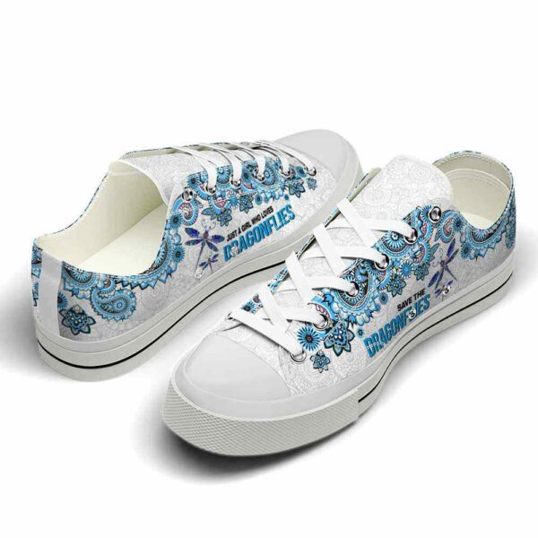 LTS-U-Ani-STD-Drgf-220124VY10 @ Dragonfly Save The Dragonflie-Dragonfly Mandala Save The Dragonflies Low Top Shoes