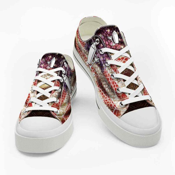 LTS-U-Job-LUF-Btd-220124NA10 @ Bartender Leather USA Fla-Bartender Leather Usa Flag Low Top Shoes