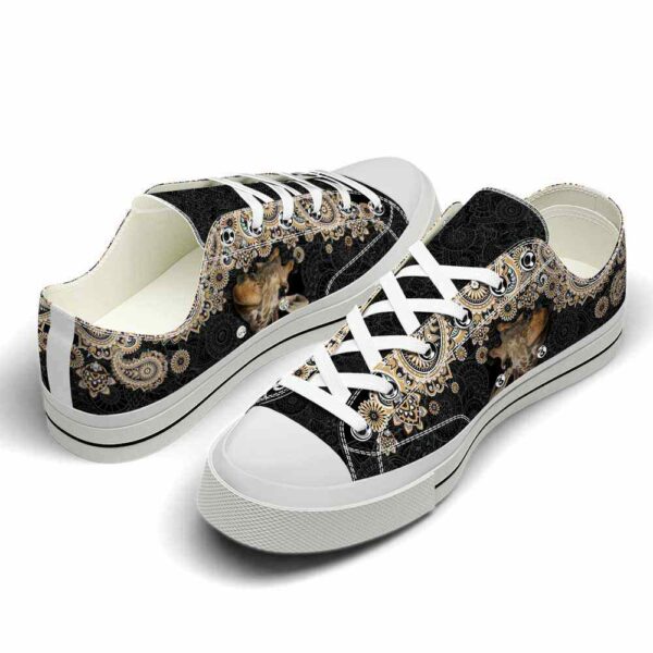 LTS-U-Ani-MC-Gira-220124VY10 @ Giraffe Mandala Colo-Giraffe Gold Mandala Low Top Shoes
