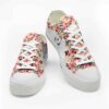 LTS-U-Dog-PF-Husky-220124NA10 @ Husky Pastel Flowe-Siberian Husky Pastel Flowers Low Top Shoes