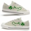 LTS-U-Ctry-SH-Irsh-220124VY10 @ Irish Sharmrock Heartbea-Irish Clover Heartbeat Low Top Shoes