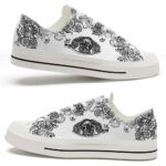 LTS-U-Dog-ZM-Dach-220124NA10 @ Dachshund Zip Mandal-Dachshund Zipper Mandala Low Top Shoes