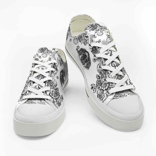 LTS-U-Dog-ZM-Dach-220124NA10 @ Dachshund Zip Mandal-Dachshund Zipper Mandala Low Top Shoes