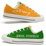 LTS-U-Job-GY-Csl-220124NA10 @ School Counselor Green Yello-School Counselor Green Yellow Strong Low Top Shoes
