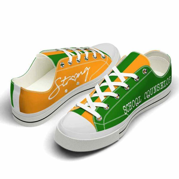 LTS-U-Job-GY-Csl-220124NA10 @ School Counselor Green Yello-School Counselor Green Yellow Strong Low Top Shoes