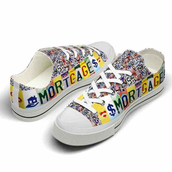 LTS-U-Job-ML-Relt-220124NA10 @ Realtor Mortagage Loa-Realtor Mortgage License Plate Low Top Shoes