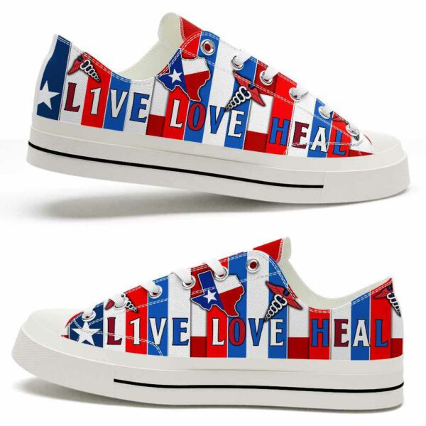 LTS-U-Nur-LLH-Nur-220124VY10 @ Nurse Live Love Hea-Nurse Live Love Heal Low Top Shoes