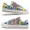 LTS-U-Hobb-LLR-Book-220124NA10 @ Reading Live Love Rea-Book Live Love Read License Plate Low Top Shoes