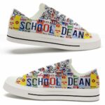 LTS-U-Job-CP-Dean-220124NA10 @ School Dean Colorful Plate-School Dean License Plate Low Top Shoes