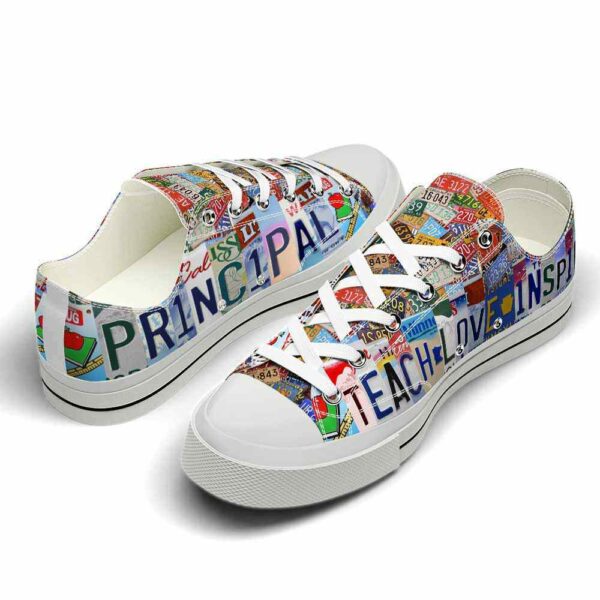 LTS-U-Job-TLI-T8-220124NA10 @ Principal Teach Love Inspir-Principal Teach Love Inspire License Plate Low Top Shoes