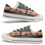 LTS-U-Hobb-PBB-Tbne-220124NA10 @ Trombone Player Black B-Trombone Instrument Black Background Low Top Shoes