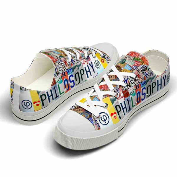 LTS-U-Job-LP-Phil-220124NA10 @ Philosophy License Plat-Philosophy Teacher License Plate Low Top Shoes