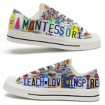 LTS-U-Job-LP-Mote-220124NA10 @ Montessori License Plat-Montessori Teach Love Inspire License Plate Low Top Shoes