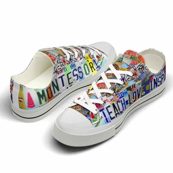 LTS-U-Job-LP-Mote-220124NA10 @ Montessori License Plat-Montessori Teach Love Inspire License Plate Low Top Shoes