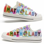 LTS-U-Job-MLLP-T5-220124NA10 @ Math Lady License Plat-Math Teacher Math Lady License Plate Low Top Shoes